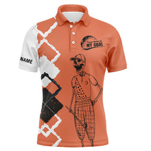 Load image into Gallery viewer, Funny golf shirts skull custom Men golf polos shirts your hole is my goal, golf gifts for him | Orange NQS4590