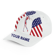 Load image into Gallery viewer, Girls golf hat for women custom name American flag patriot baseball women&#39;s golf cap NQS7058
