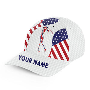 Girls golf hat for women custom name American flag patriot baseball women's golf cap NQS7058
