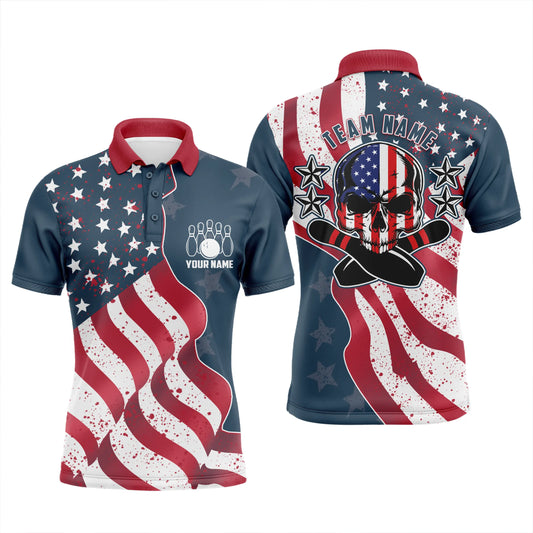 Custom bowling shirt for men – personalized team jersey front view