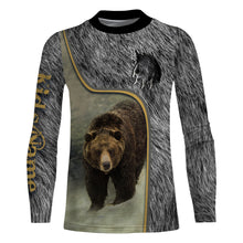 Load image into Gallery viewer, Bear Hunting big game camo Custom Name 3D All over print shirts NQS738