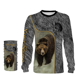 Bear Hunting big game camo Custom Name 3D All over print shirts NQS738