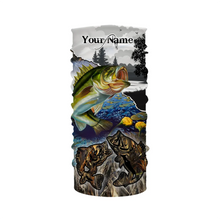 Load image into Gallery viewer, Largemouth Bass Fishing camo performance fishing shirts Custom name long sleeves fishing shirts for men NQS905
