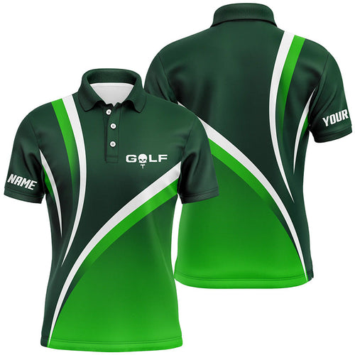 Mens golf polo shirts custom name men's golf polos, tournament golf tops for mens | Green NQS6919