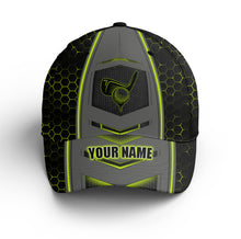 Load image into Gallery viewer, Golf club cool golf hats, custom name black green golf hats Unisex Baseball NQS3367