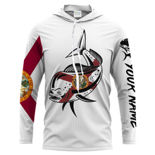 Load image into Gallery viewer, Mahi mahi Fishing Florida Flag patriotic Customize long sleeves fishing shirts NQS2247