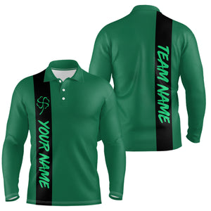 Black and green Retro Lucky Mens polo bowling shirts Custom St Patrick Day team league bowling jerseys NQS7044