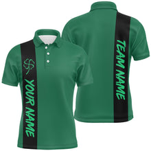 Load image into Gallery viewer, Black and green Retro Lucky Mens polo bowling shirts Custom St Patrick Day team league bowling jerseys NQS7044