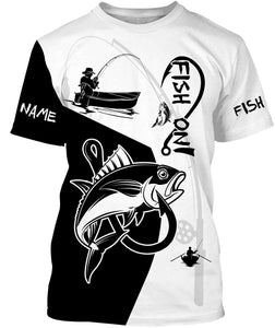 Tuna Fish On Custome Name 3D All Over Printed Shirts For Adult And Kid Personalized Fishing gift NQS357