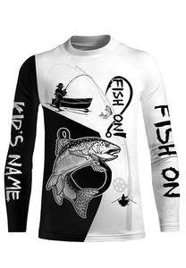 Rainbow Trout Fish On Custome Name 3D All Over Printed Shirts For Adult And Kid Personalized Fishing gift NQS361