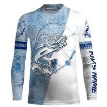 Load image into Gallery viewer, Walleye Ice Fishing Winter Fishing Performance Long Sleeve Shirts, Ice Fishing Clothing FSD2658