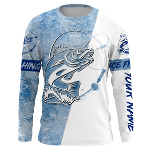 Walleye Ice Fishing Winter Fishing Performance Long Sleeve Shirts, Ice Fishing Clothing FSD2658