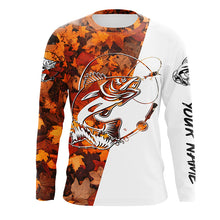 Load image into Gallery viewer, Autumn Fishing Long Sleeve Shirts Freshwater Fish Customize Name UV Protection Shirts FSD3462