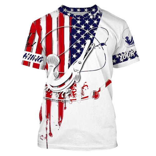 Alligator Gar Fishing Shirt American flag Gar fishing apparel, Personalized Patriotic fishing gifts FSD3362