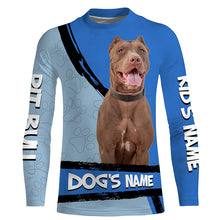 Load image into Gallery viewer, American Pit Bull Terrier Customize Name 3D All over print Shirts, Pit Bull dog lover Gifts FSD3536