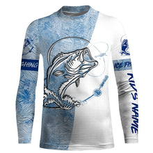 Load image into Gallery viewer, Ice Fishing Largemouth Bass Winter Fishing Performance Long Sleeve Shirts, Fisherman Gifts FSD2657