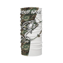 Load image into Gallery viewer, Bass Fishing American Camo Custom Name All Over Print Sun/UV Protection Shirts For Fisherman Personalized Fishing Gifts FSD2041