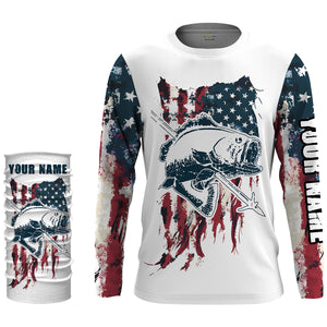 Bowfishing American Flag Customize Name 3D All Over printed Shirts For Men, Women - Personalized Bow Fishing Gifts FSD2229