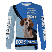 Load image into Gallery viewer, Beagle Dog Custom Name 3D All over printed Shirt, Cute Beagle Funny Dog Saying shirt, dog gift FSD3473