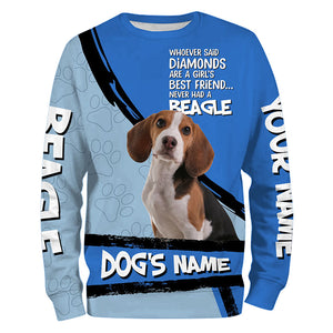 Beagle Dog Custom Name 3D All over printed Shirt, Cute Beagle Funny Dog Saying shirt, dog gift FSD3473