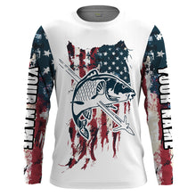 Load image into Gallery viewer, Carp Bowfishing American Flag Customized Name 3D All Over printed Shirts For Men, Women - Patriotic Bow Fishing Gifts FSD2241