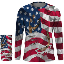Load image into Gallery viewer, Patriotic Fishing shirt with American Flag and Fishing Hook 3D shirt, Fishing long sleeve fishing tshirt FSD3268