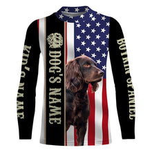 Load image into Gallery viewer, Boykin Spaniel American flag custom Name Full printing shirts, Patriotic gifts for dog lovers FSD3347