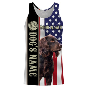 Boykin Spaniel American flag custom Name Full printing shirts, Patriotic gifts for dog lovers FSD3347