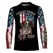 Load image into Gallery viewer, Funny Pround owner of a GSP American Flag Custom Name T-shirt, Hoodie Personalized gift for dog lover FSD3742