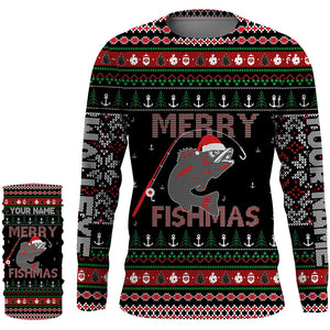 Ugly Fishing Christmas Walleye Merry Fishmas Custom Name Shirts, Christmas Gift for Fisherman FSD3639