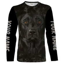 Load image into Gallery viewer, Black Lab Face Custom name 3D All over printed Shirts Personalized labrador retriever dog lovers gifts FSD2388
