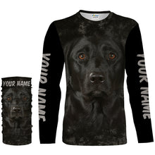 Load image into Gallery viewer, Black Lab Face Custom name 3D All over printed Shirts Personalized labrador retriever dog lovers gifts FSD2388