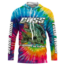 Load image into Gallery viewer, Personalized Bass Fishing Tie Dye 3D All over print Shirt, Personalized Fishing Clothes UPF30+ FSD3105