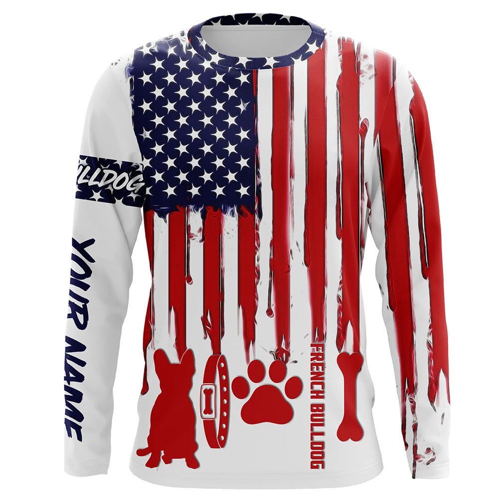 Patriotic American flag dog Shirts for Men Women with many dog breeds to choose from FSD4136