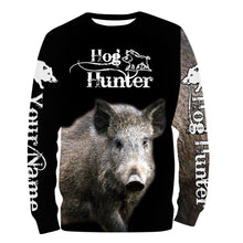 Load image into Gallery viewer, Feral Hog hunting Custom Name 3D All over print T-shirt, Long sleeve, Hoodie, Zip up hoodie -  FSD162