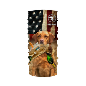 Personalized Fox red Labrador Retriever Duck Hunting Dogs American flag Shirts, Hunting gifts FSD3868