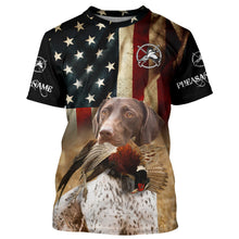 Load image into Gallery viewer, Best Pheasant dogs GSP German Shorthaired Pointer American flag 3D all over print Shirts, Hoodie FSD3876