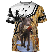 Load image into Gallery viewer, Best Chocolate Labs Pheasant Hunting Personalized Name T-shirt, Hoodie, Long sleeves shirt FSD4112