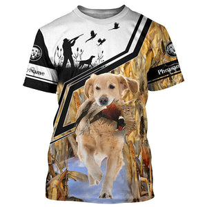 Beautiful Golden Retriever Pheasant Hunting Personalized Name T-shirt, Hoodie, Long sleeves shirt FSD4114