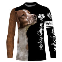 Load image into Gallery viewer, Brittany Spaniel Custom Name 3D All Over Printed Shirts, Hoodie, T-shirt Brittany Dog Gifts for Dog Lovers FSD2701