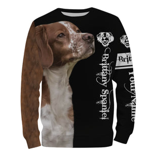 Brittany Spaniel Custom Name 3D All Over Printed Shirts, Hoodie, T-shirt Brittany Dog Gifts for Dog Lovers FSD2701