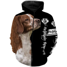 Load image into Gallery viewer, Brittany Spaniel Custom Name 3D All Over Printed Shirts, Hoodie, T-shirt Brittany Dog Gifts for Dog Lovers FSD2701