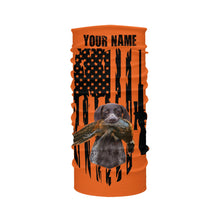 Load image into Gallery viewer, American Hunting flag Pheasant hunting with dog German Shorthaired Pointer Orange Custom Name Shirts FSD4043