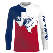 Load image into Gallery viewer, TX Fishing tattoo Texas Flag UV protection quick dry customize name long sleeves shirts UPF 30+ FSD1643