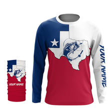 Load image into Gallery viewer, TX Fishing tattoo Texas Flag UV protection quick dry customize name long sleeves shirts UPF 30+ FSD1643