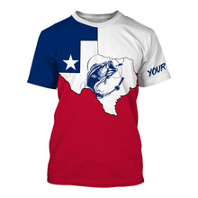 Load image into Gallery viewer, TX Fishing tattoo Texas Flag UV protection quick dry customize name long sleeves shirts UPF 30+ FSD1643