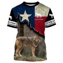 Load image into Gallery viewer, Coyote Hunting Texas flag Custom Name 3D All over print Shirts - Personalized Coyote Hunting gifts FSD3056