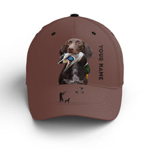 Load image into Gallery viewer, Waterfowl Duck Hunting custom name Hat for Men with many Duck dog breeds to choose FSD4006