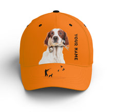 Load image into Gallery viewer, Bobwhite Quail Hunting Blaze Orange Custom name Hat for Men, Choose hunting dog breeds FSD4005