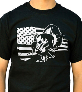 Turkey Hunting American flag T-shirt gifts for hunter - FSD1318D06